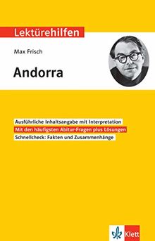 Klett Lektürehilfen Max Frisch, Andorra: Interpretationshilfe für Oberstufe und Abitur