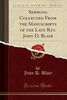 Blair, J: Sermons Collected From the Manuscripts of the Late