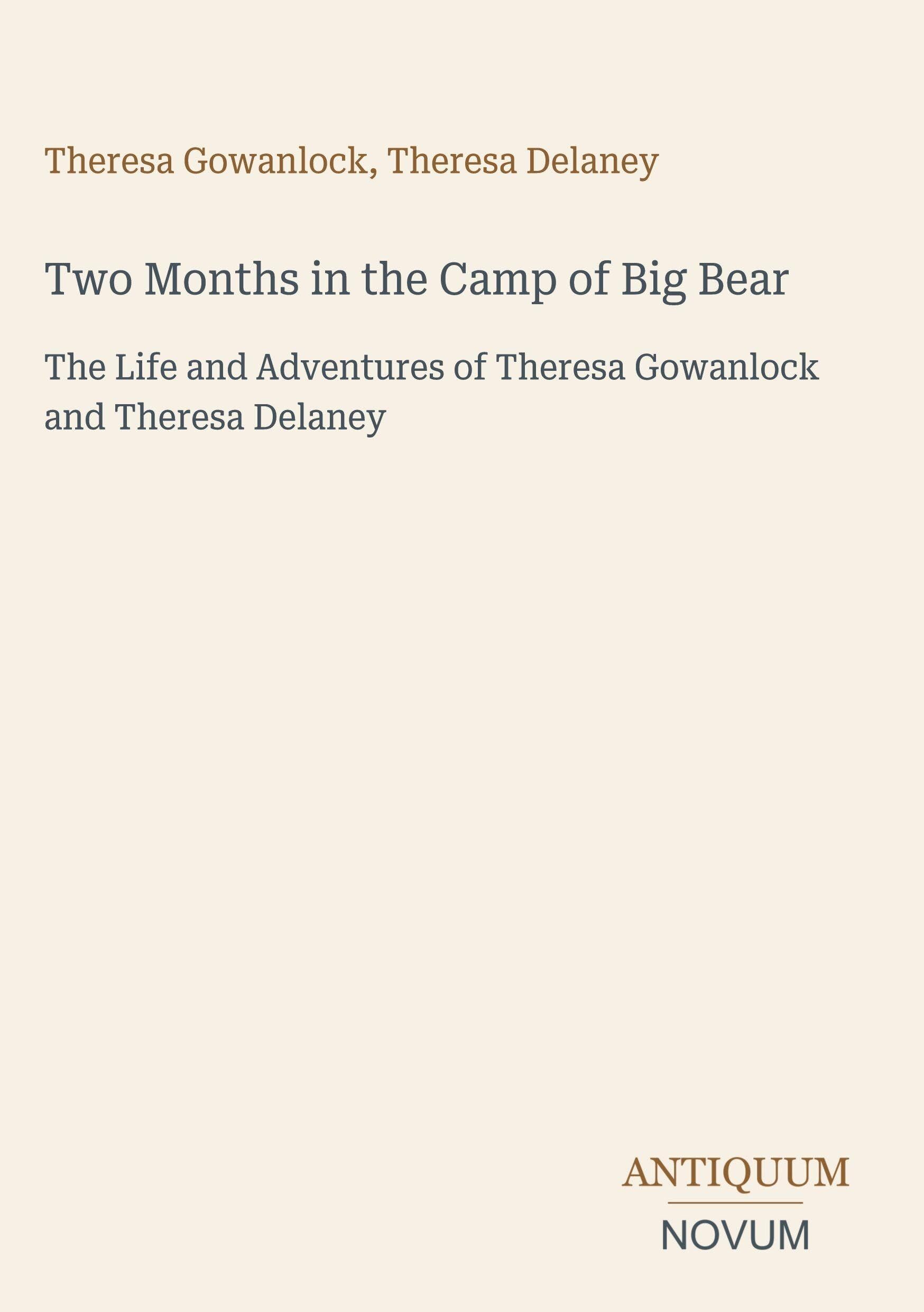 Two Months in the Camp of Big Bear