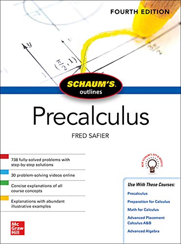 Fred Safier Schaum's Outline Of Precalculus, Fourth Edition (Schaum's Outlines)