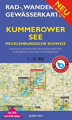 Rad-, Wander- und Gewässerkarte Kummerower See, Mecklenburgische Schweiz(wasser- und reißfest): Mit Dargun, Lelkendorf, Neukalen, Mit Verchen, ... Gewässerkarten Mecklenburgische Seenplatte)