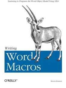 Writing Word Macros (Classique Us)