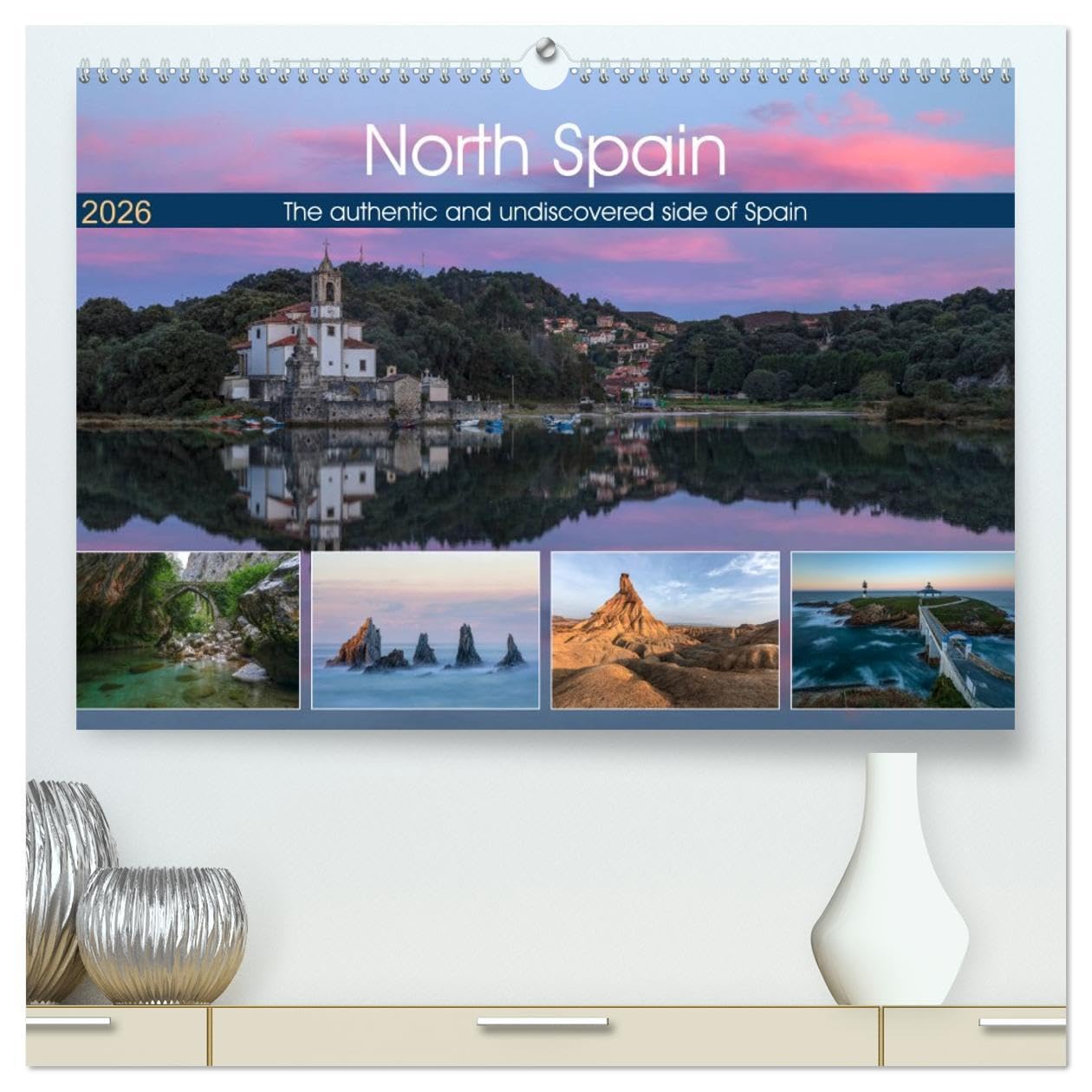 North Spain, the authentic and undiscovered side of Spain (High Quality Premium Wall Calendar 2026 DIN A2 landscape),CALVENDO 12 Month Wall Calendar: ... offers an unique landscape and seascape.