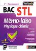 Mémo-labo physique chimie 1re, terminale bac STL : nouveau bac