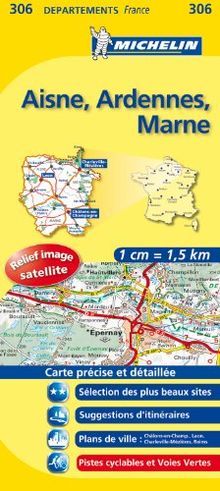 Aisne, Ardennes, Marne (Michelin kaart - lokaal Frankrijk)