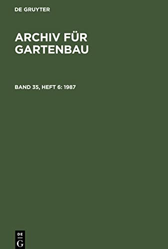Archiv für Gartenbau / 1987