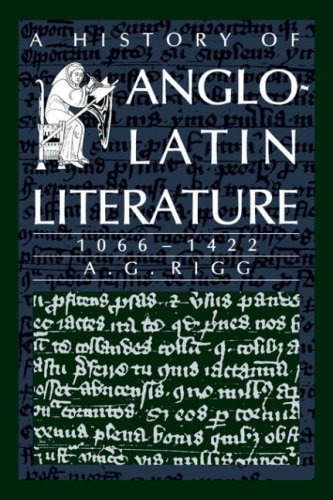 A History of Anglo Latin Literature