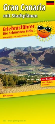 Erlebnisführer Gran Canaria - Deutsche Ausgabe: Freizeitkarte mit Informationen zu Freizeiteinrichtungen auf der Kartenrückseite, GPS-genau. 1:85000