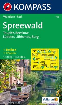 Spreewald: Wander- und Radtourenkarte. Teupitz, Beeskow, Lübben, Lübbenau, Burg. 1:50.000.