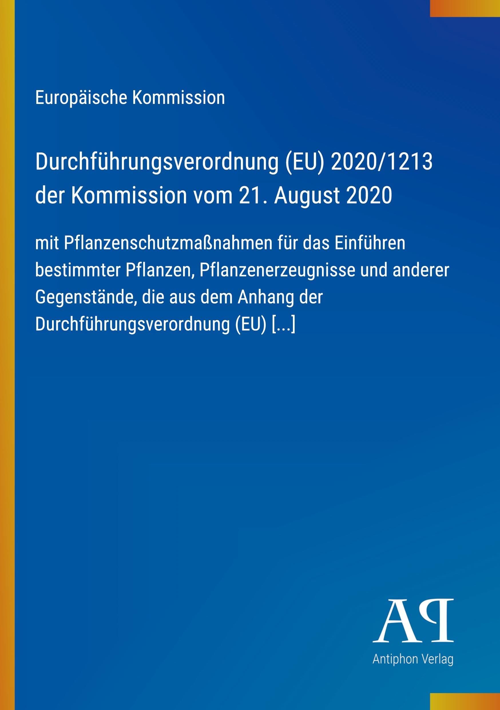 Durchführungsverordnung (EU) 2020/1213 der Kommission vom 21. August 2020