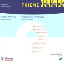 Medizinisches Wörterbuch. English - German. Deutsch - Englisch. CD-ROM für Windows 95/98/NT 4.0 und MacOS.