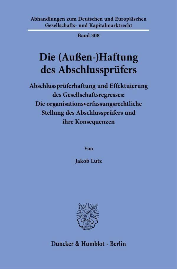 Die (Außen-)Haftung des Abschlussprüfers