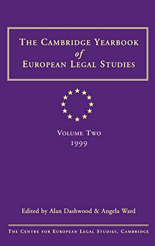 Cambridge Yearbook of European Legal Studies Volume 2, 1999