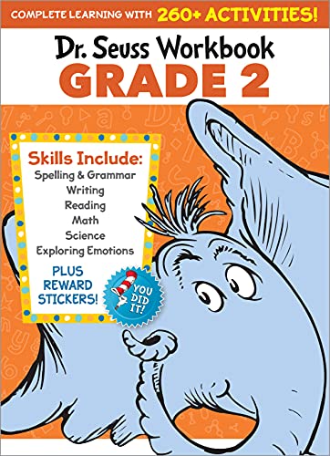 Dr. Seuss Workbook: Grade 2: 260+ Fun Activities with Stickers and More! (Spelling, Phonics, Reading Comprehension, Grammar, Math, Addition & Subtraction, Science) (Dr. Seuss Workbooks)