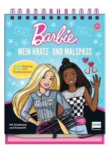 Mein Kratz- und Malspaß – Barbie: Kratzbuch mit 20 Kratzbildern von Malibu und Brooklyn und Bildern zum Malen, Geschenk für Kinder ab 5 Jahren