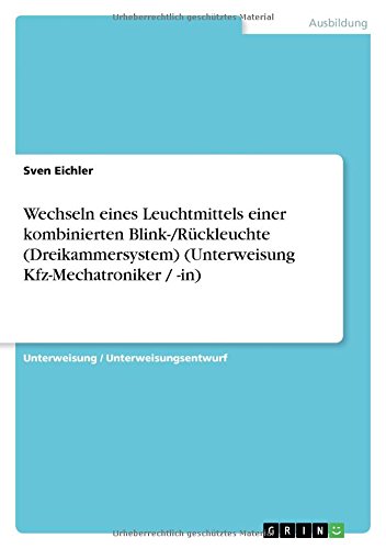 Wechseln eines Leuchtmittels einer kombinierten Blink-/Rückleuchte (Dreikammersystem) (Unterweisung Kfz-Mechatroniker / -in)