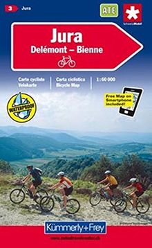 Wanderkarte Jura - Delsberg 1:60 000, waterproof (Kümmerly+Frey Velokarten)