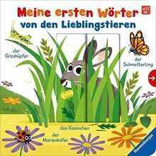 Meine ersten Wörter von den Lieblingstieren - Sprechen lernen mit großen Schiebern und Sachwissen für Kinder ab 12 Monaten