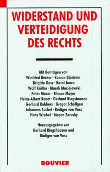 Widerstand und Verteidigung des Rechts