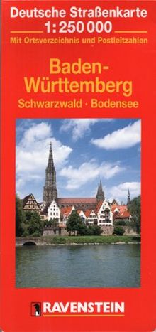 Deutsche Straßenkarte Baden-Württemberg 1:250.000. Ravenstein Kartographie