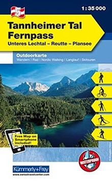 Tannheimer Tal, Fernpass, Unteres Lechtal, Reutte, Plansee: Nr. 05, Outdoorkarte Österreich, 1:35 000, Freemap on Smartphone included (Kümmerly+Frey Outdoorkarten Österreich)