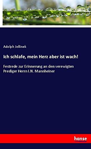 Ich schlafe, mein Herz aber ist wach!: Festrede zur Erinnerung an den verewigten Prediger Herrn I.N. Mannheiner