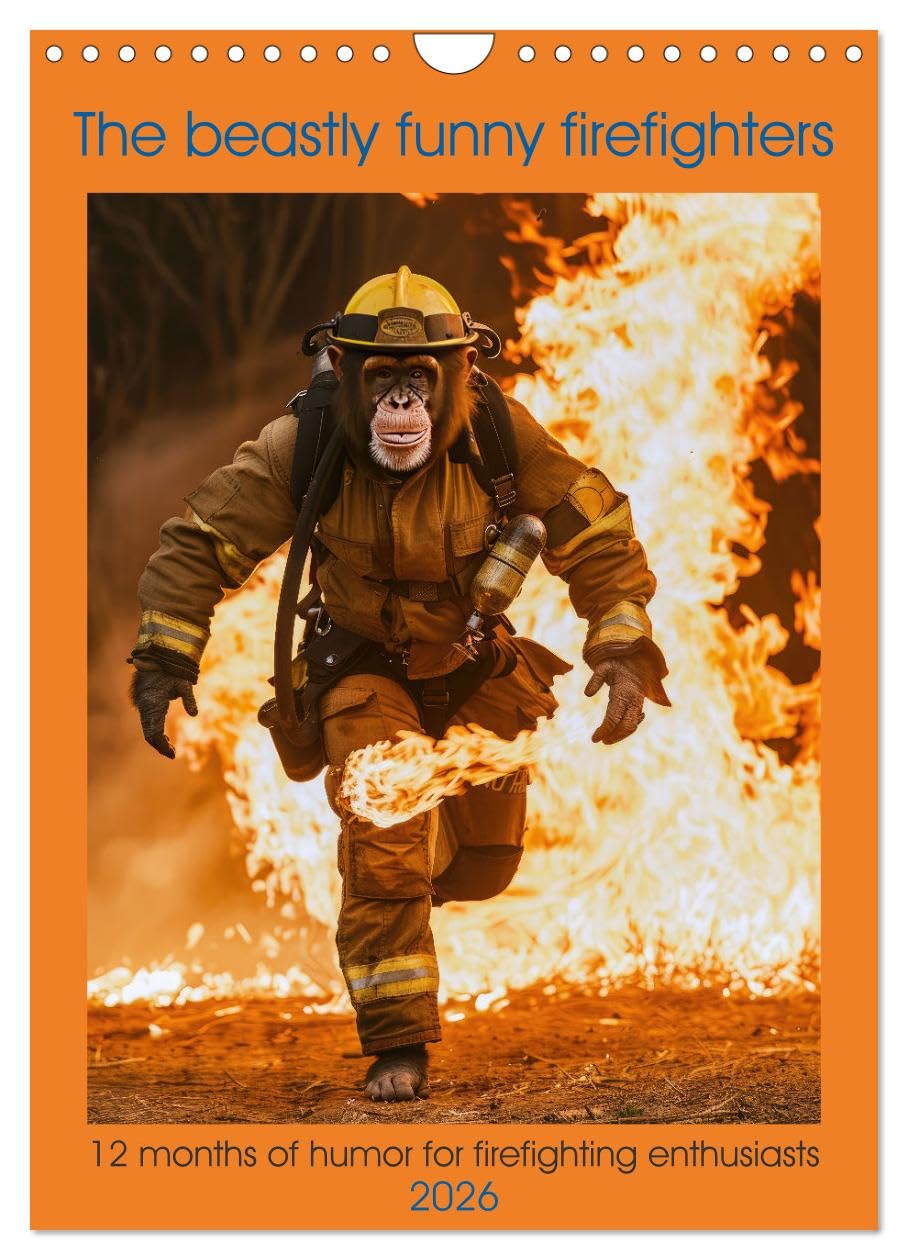 The beastly funny firefighters (Wall Calendar 2026 DIN A4 portrait), CALVENDO 12 Month Wall Calendar: 12 months of humor for firefighting enthusiasts