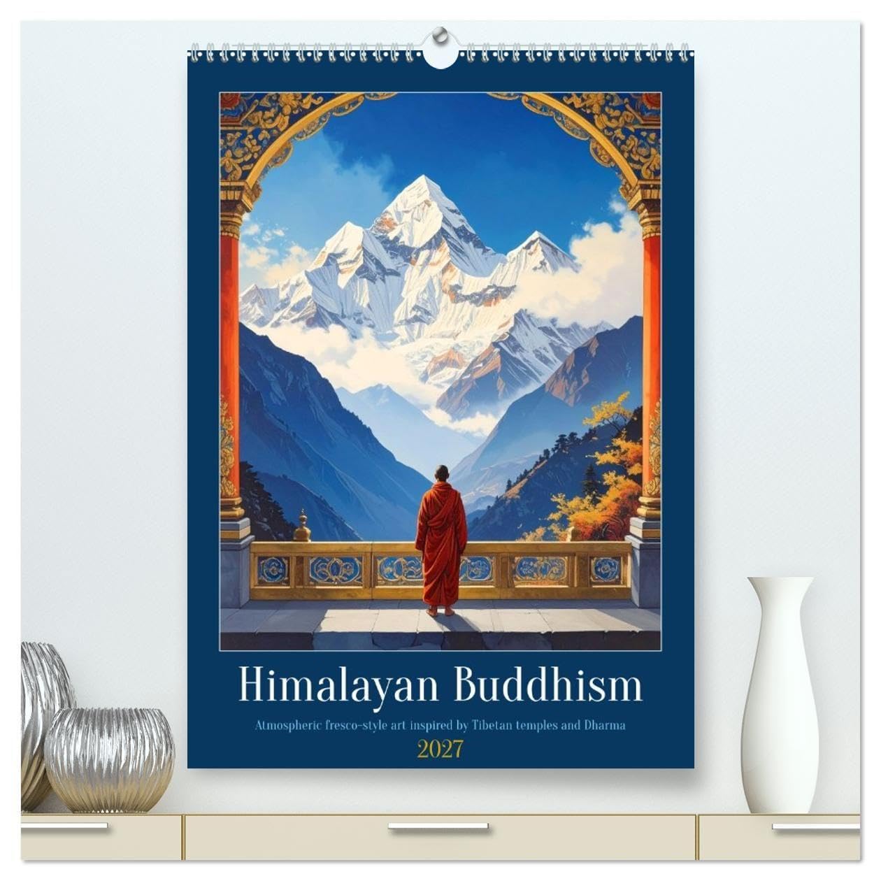Himalayan Buddhism (High Quality Premium Wall Calendar 2027 DIN A2 portrait),CALVENDO 12 Month Wall Calendar