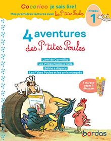4 aventures des p'tites poules : niveau 1
