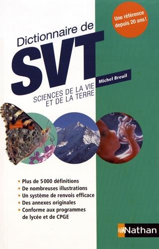 Dictionnaire de SVT, sciences de la vie et de la Terre