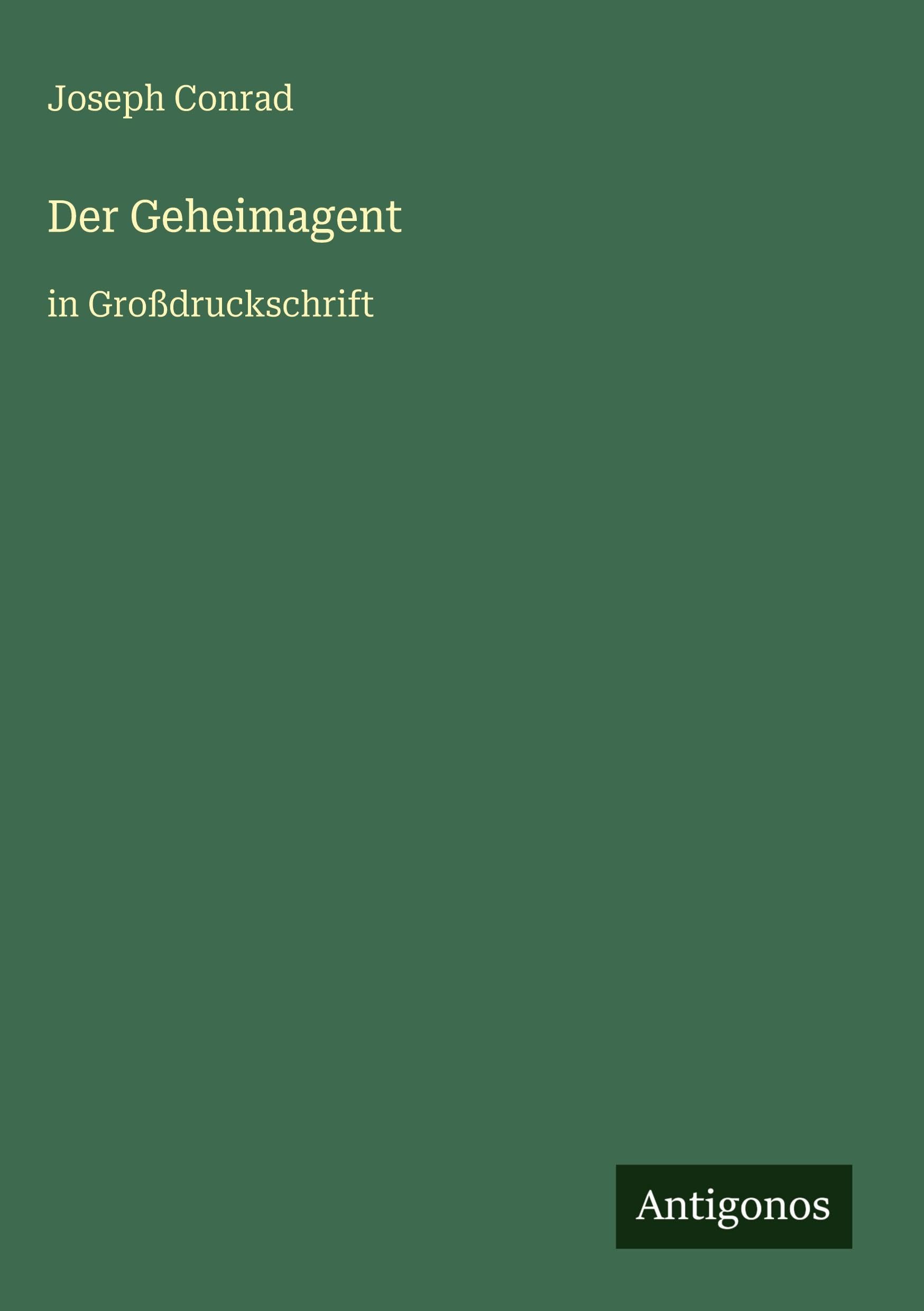 Der Geheimagent: in Großdruckschrift