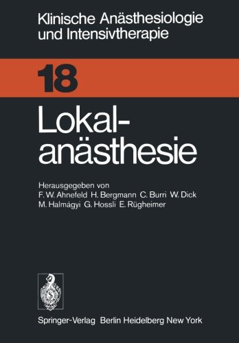 Lokalanästhesie (Klinische Anästhesiologie und Intensivtherapie)