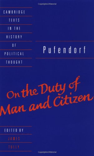Tully Pufendorf, On Duty Of Man & Citizen (Cambridge Texts In The History Of Political Thought)