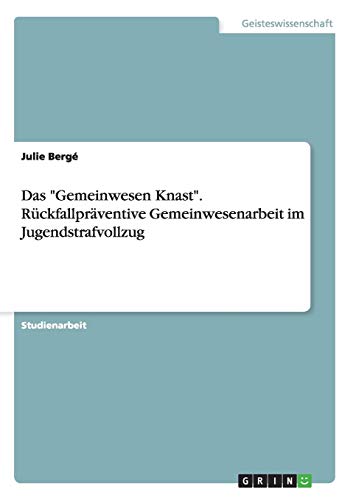 Das Gemeinwesen Knast. Rückfallpräventive Gemeinwesenarbeit im Jugendstrafvollzug