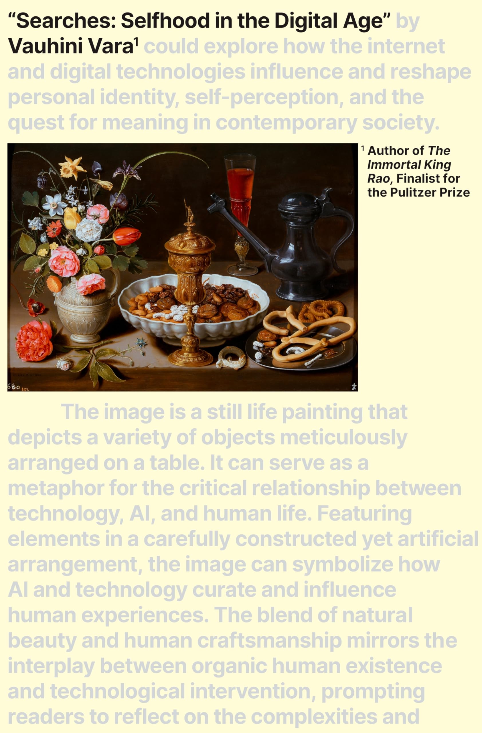 Vauhini Vara Searches, Selfhood In The Digital Age