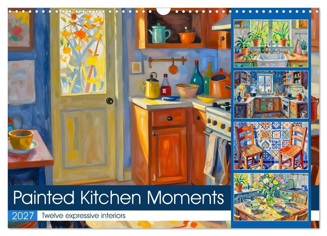 Painted Kitchen Moments - Twelve expressive interiors (Wall Calendar 2027 DIN A3 landscape), CALVENDO 12 Month Wall Calendar