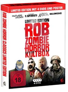 Rob Zombie Horror Kultbox (Limited Edition mit 4 Kult-Horror-Hits auf DVD, Sammelschuber und Poster)