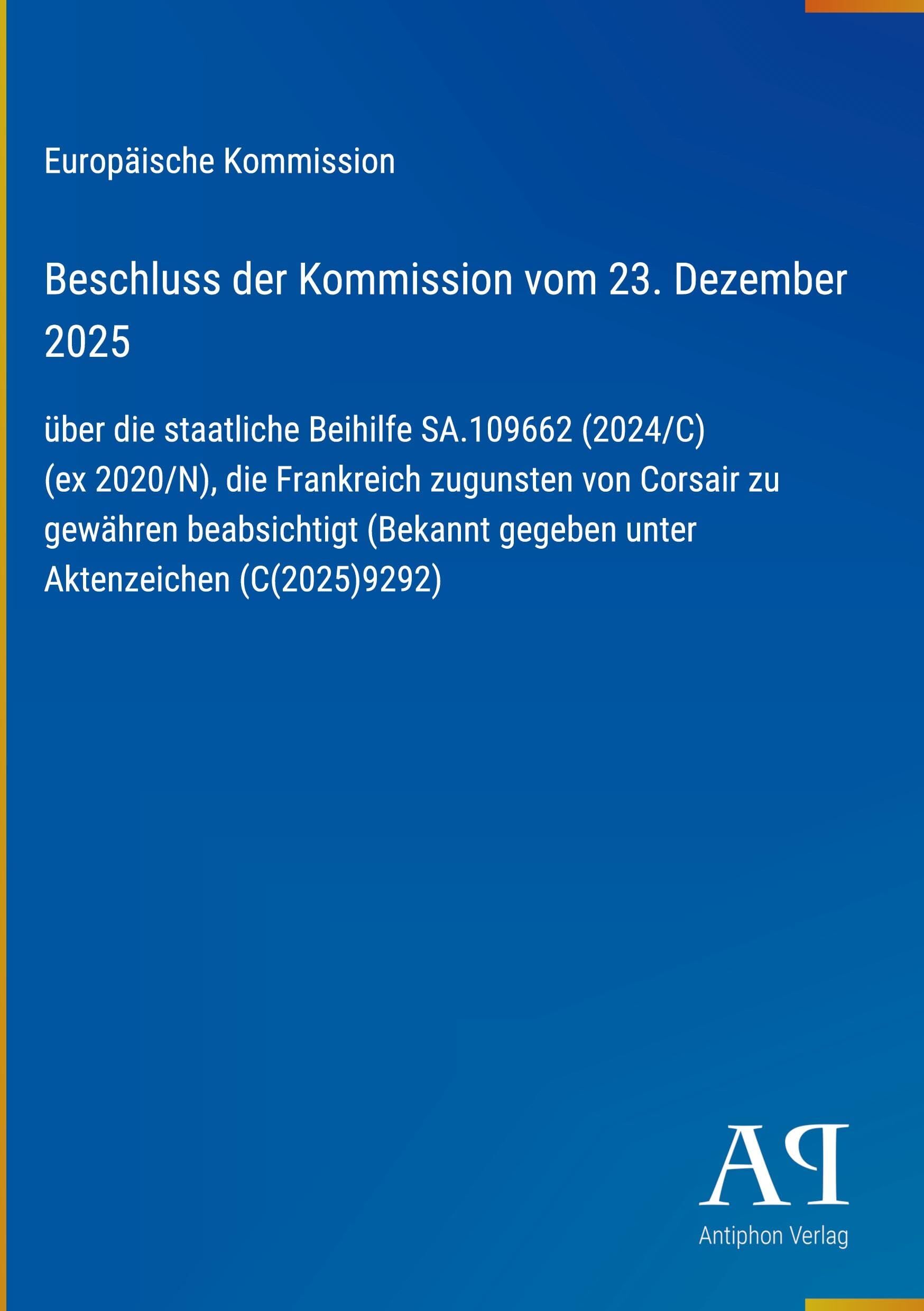 Beschluss der Kommission vom 23. Dezember 2025