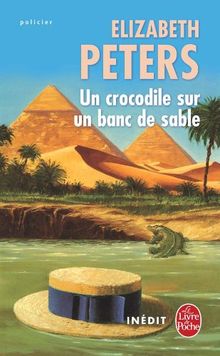 Un crocodile sur un banc de sable