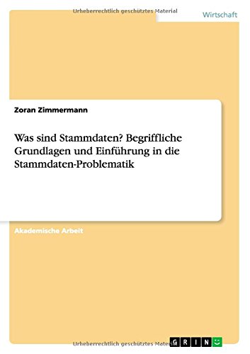 Was sind Stammdaten? Begriffliche Grundlagen und Einführung in die Stammdaten-Problematik