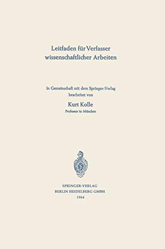 Leitfaden für Verfasser wissenschaftlicher Arbeiten