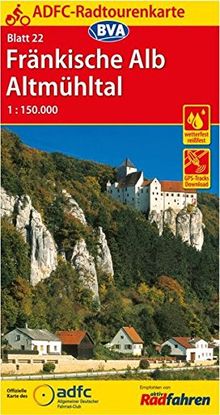 ADFC-Radtourenkarte 22 Fränkische Alb Altmühltal 1:150.000, reiß- und wetterfest, GPS-Tracks Download (ADFC-Radtourenkarte 1:150000)