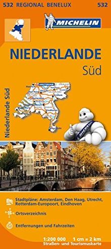 Michelin Niederlande Süd: Straßen- und Tourismuskarte 1:200.000 (MICHELIN Regionalkarten)