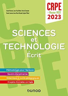 Sciences et technologie, écrit : CRPE + master MEEF 2023