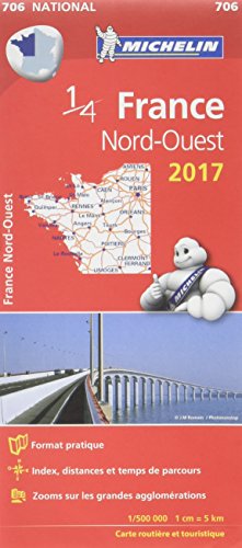 Carte France Nord-Ouest Michelin 2017