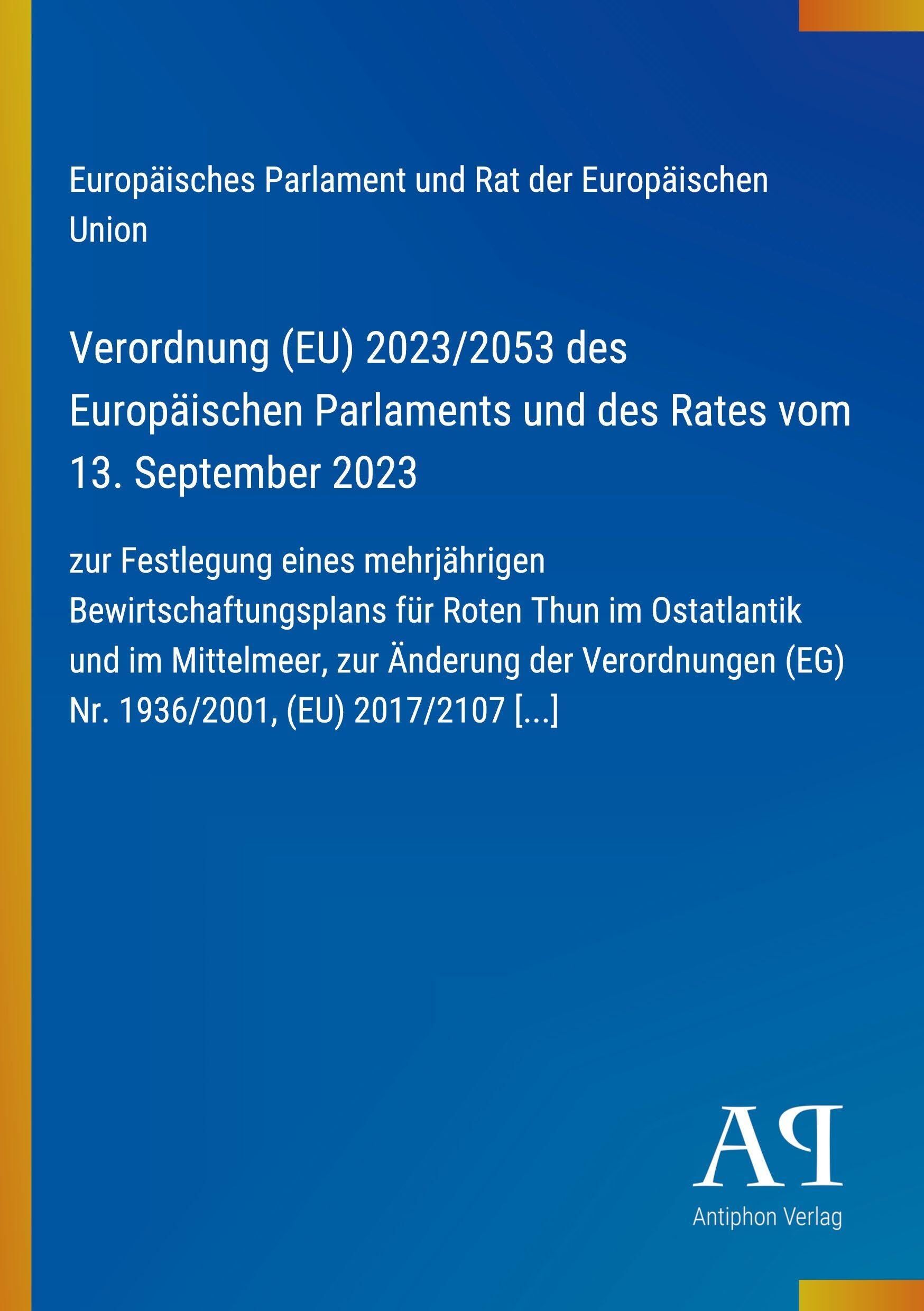 Verordnung (EU) 2023/2053 des Europäischen Parlaments und des Rates vom 13. September 2023