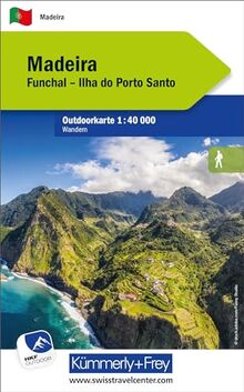Madeira, Funchal, Outdoorkarte 1:40'000 (Kümmerly+Frey Outdoorkarte Portugal)