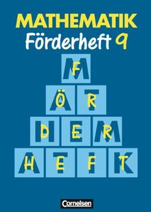 Mathematik, Neue Ausgabe für Sonderschulen, Förderhefte, H.9, EURO-Ausgabe