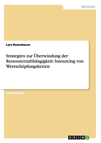 Strategien zur Überwindung der Ressourcenabhängigkeit: Insourcing von Wertschöpfungsketten