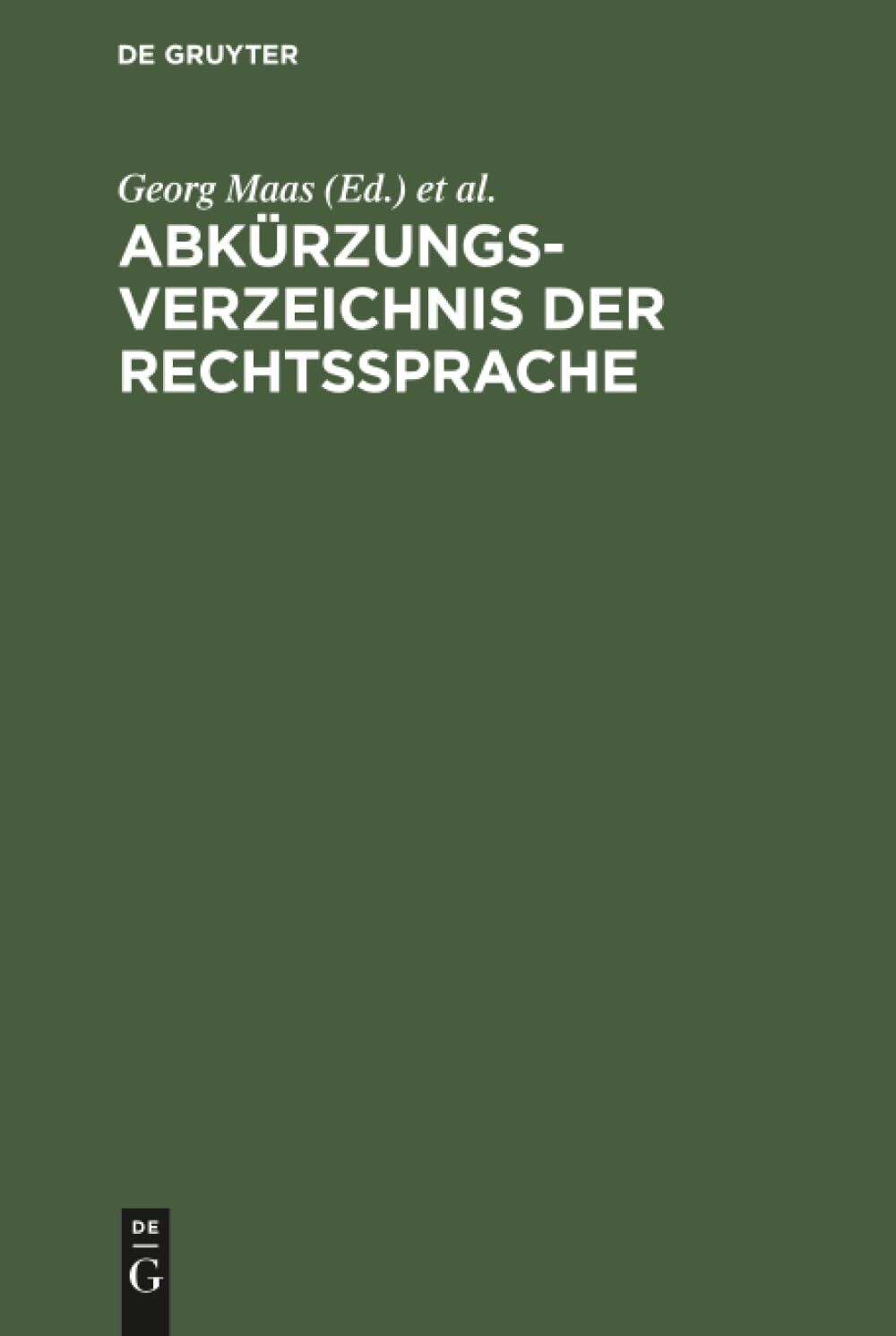 Abkürzungsverzeichnis der Rechtssprache